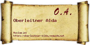 Oberleitner Alda névjegykártya